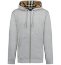 Check Hood Cotton Zip Hoodie
